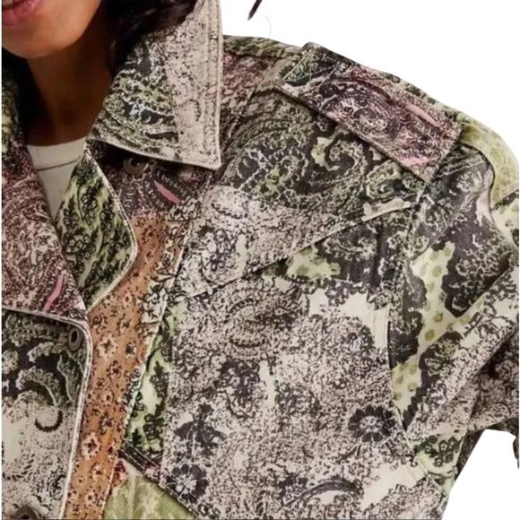 Free People Nadia Moto Jacket Multi Colored, Size XS, New without Tag MSRP $228 - Picture 2 of 4